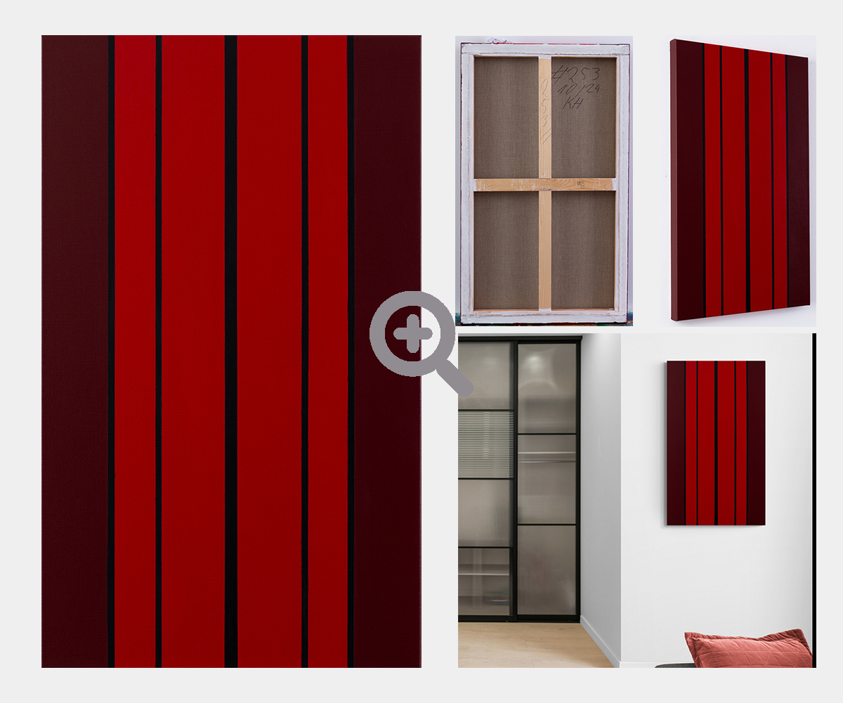 Gemaelde: Streifen Farbfeld minimalistisch KH#253