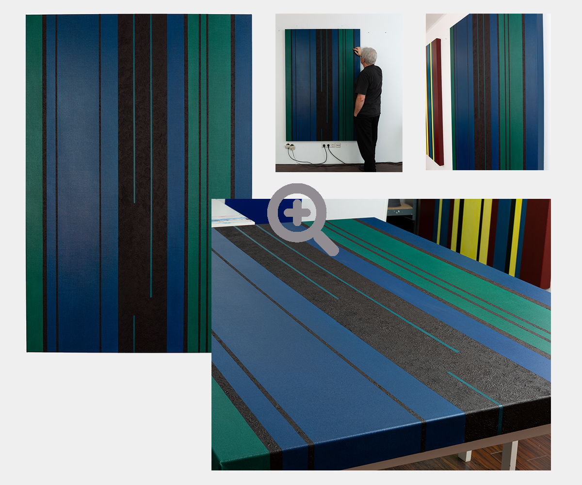 Gemaelde: Streifen konstruktiv Farbfeld minimalistisch KH#330