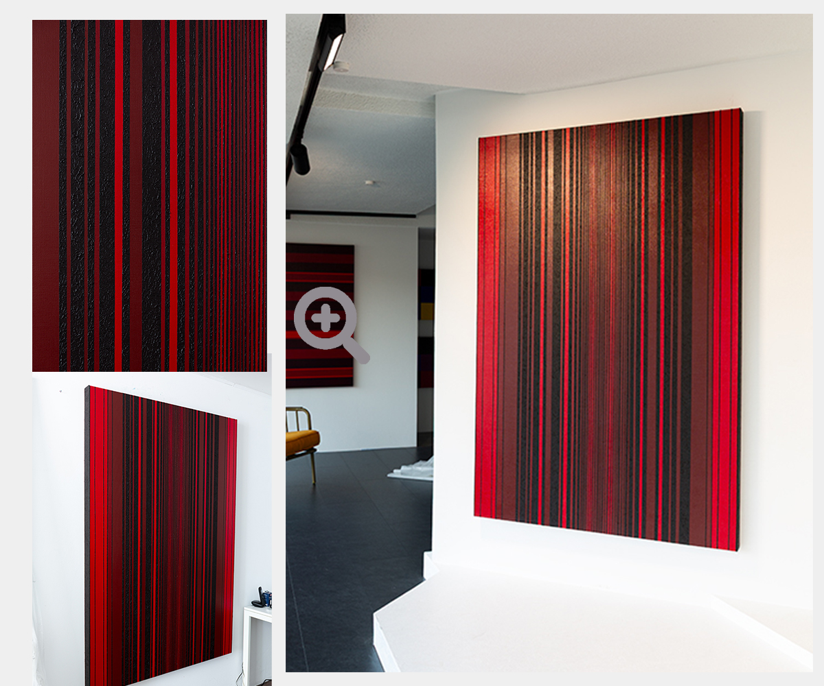 Gemaelde: rhythmische Streifenstruktur KH#343