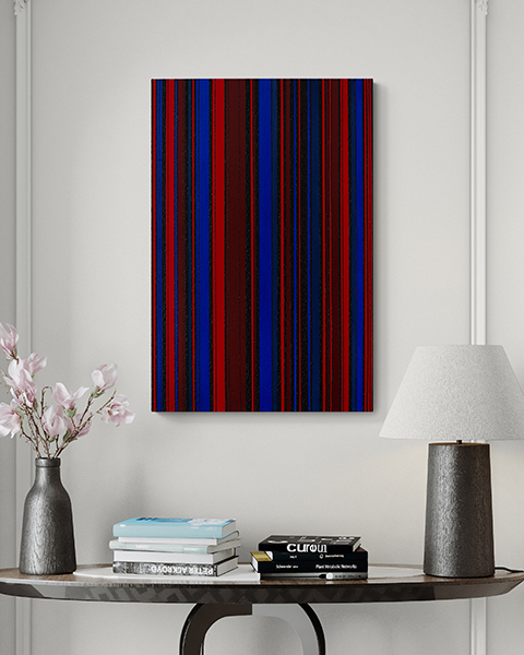 KH#347: Rhythmus und Qualit&auml;tskontrast in Rot, Blau und Schwarz